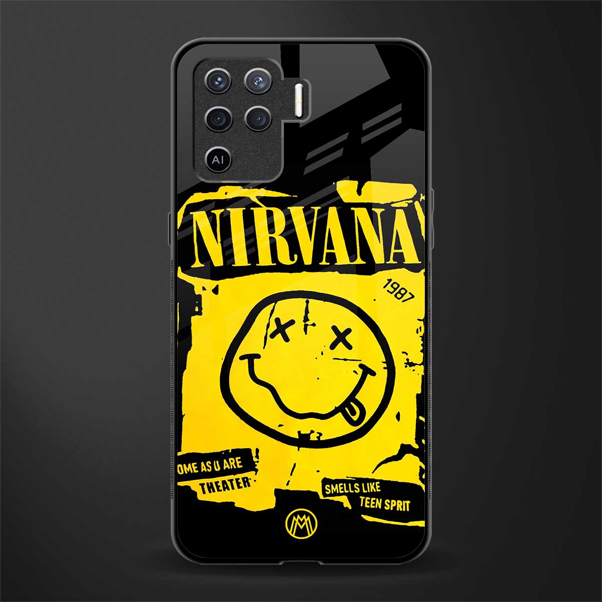 nirvana yellow glass case for oppo f19 pro image