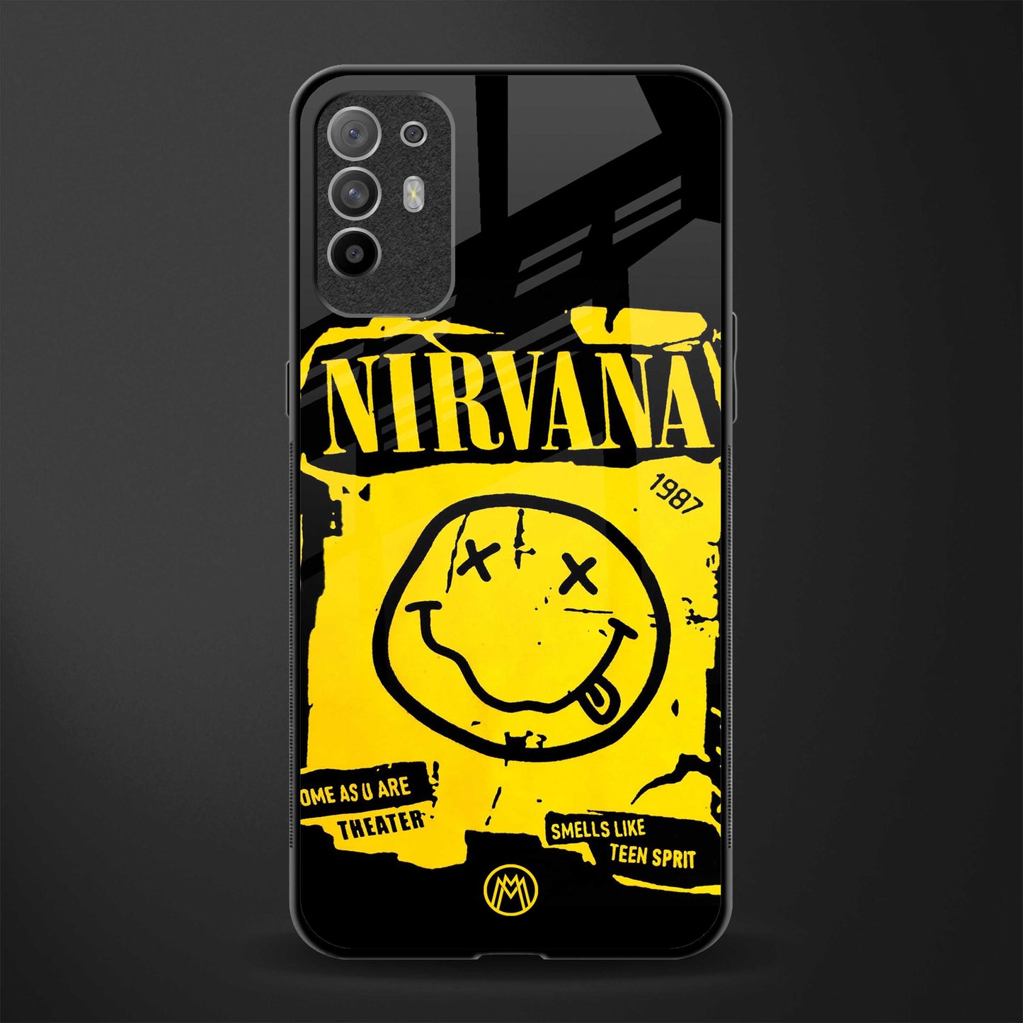 nirvana yellow glass case for oppo f19 pro plus image