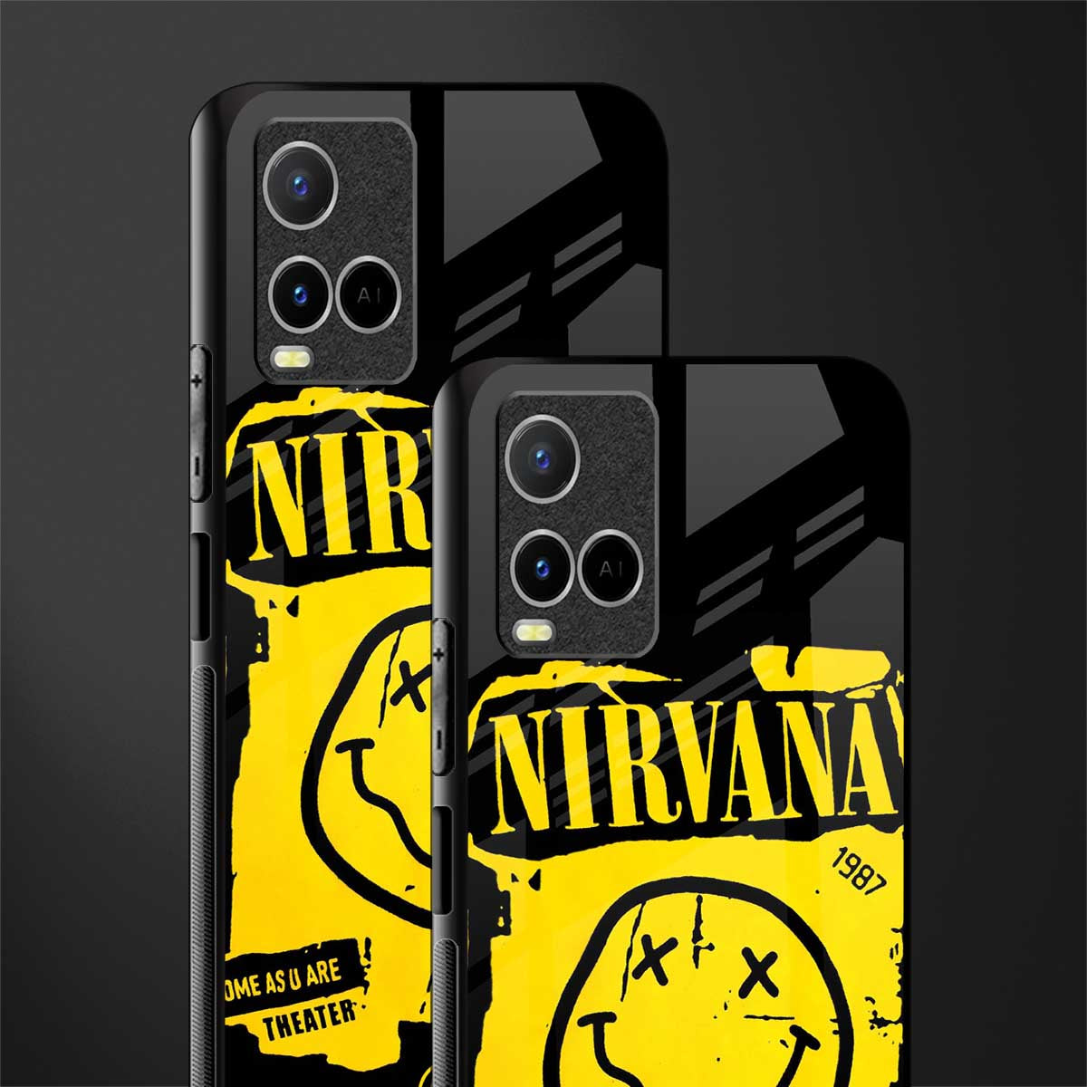nirvana yellow glass case for vivo y21e image-2