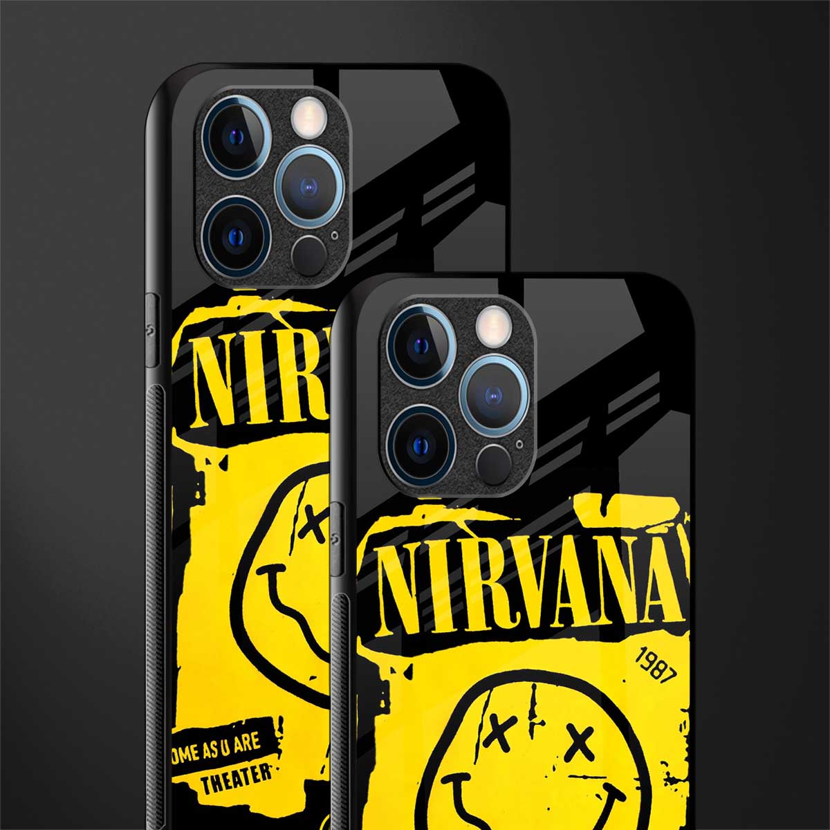 nirvana yellow glass case for iphone 14 pro image-2