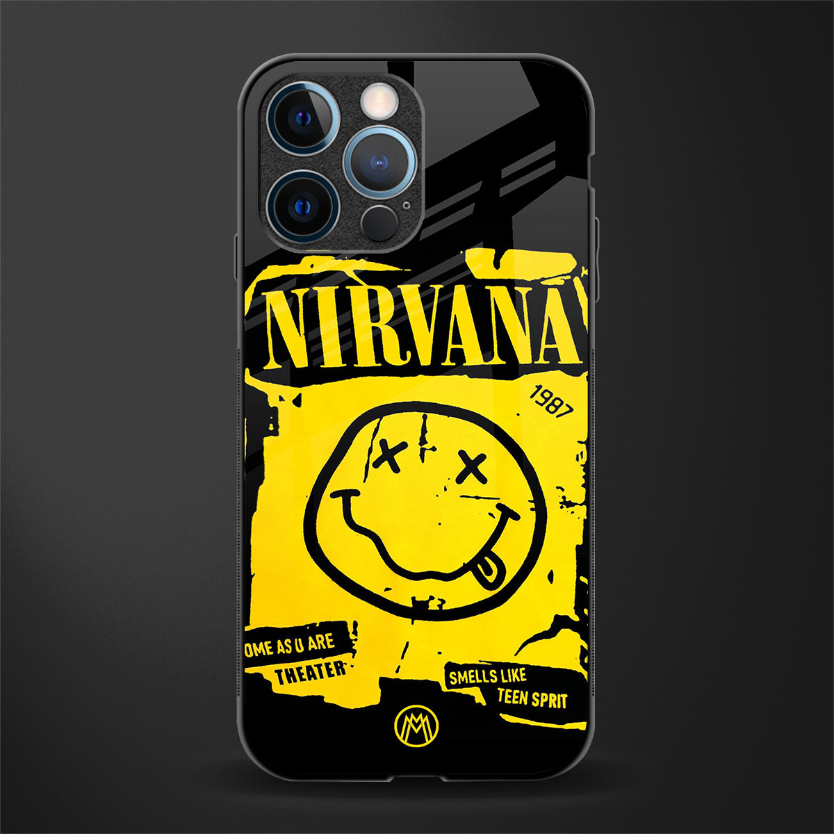 nirvana yellow glass case for iphone 12 pro image