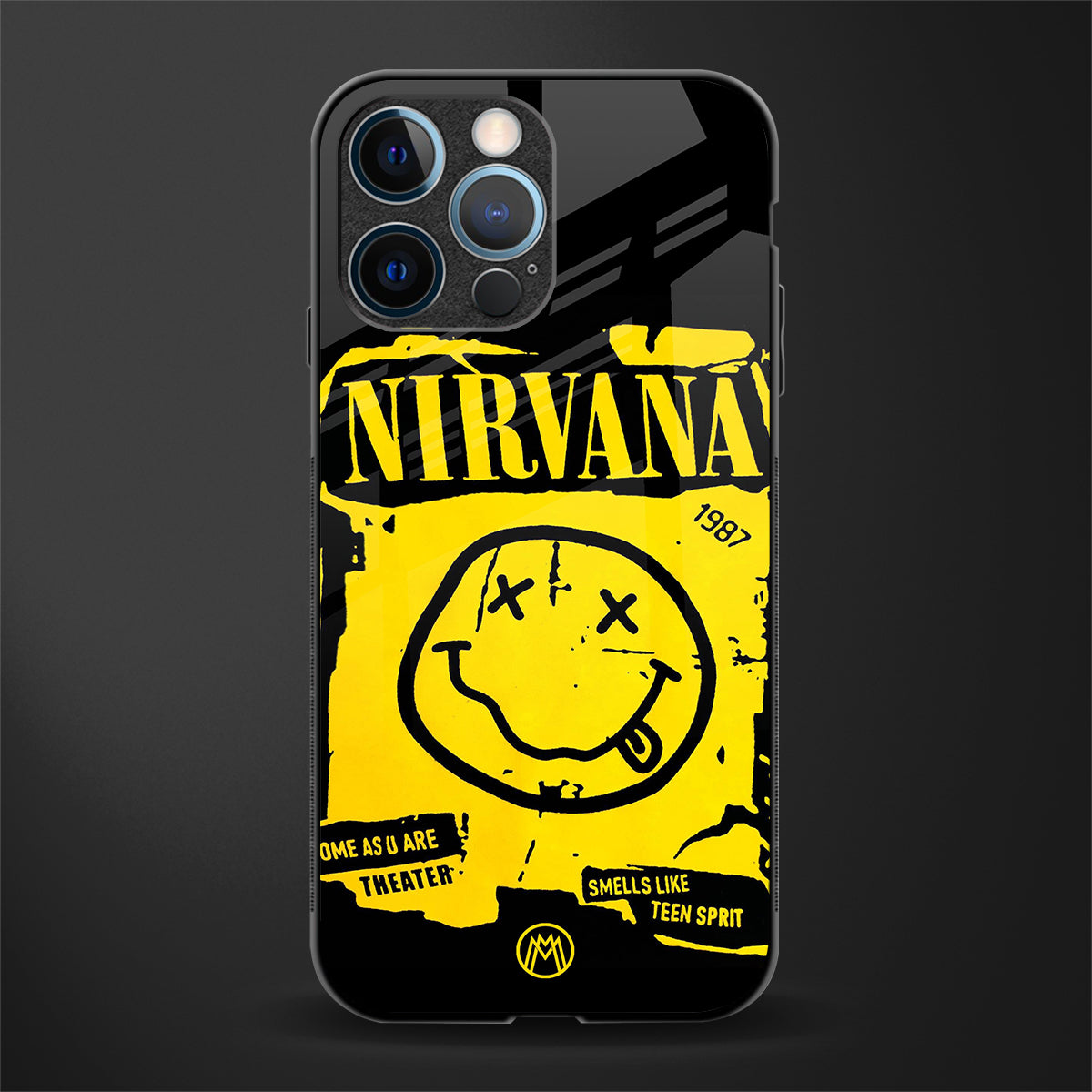 nirvana yellow glass case for iphone 14 pro image