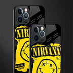 nirvana yellow glass case for iphone 12 pro max image-2