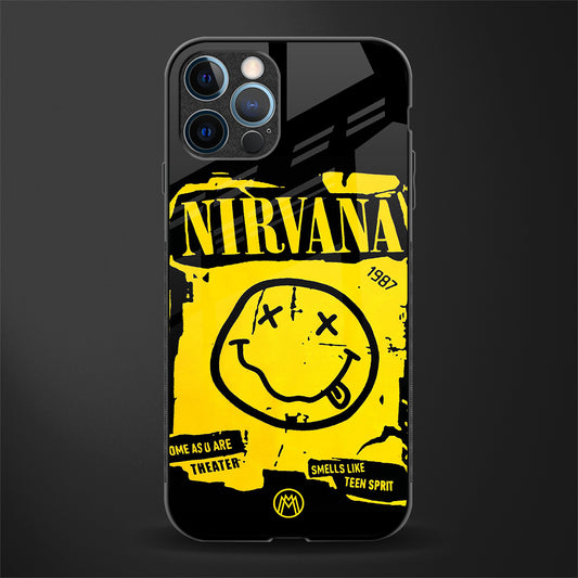 nirvana yellow glass case for iphone 12 pro max image