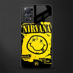 nirvana yellow back phone cover | glass case for redmi note 11 pro plus 4g/5g