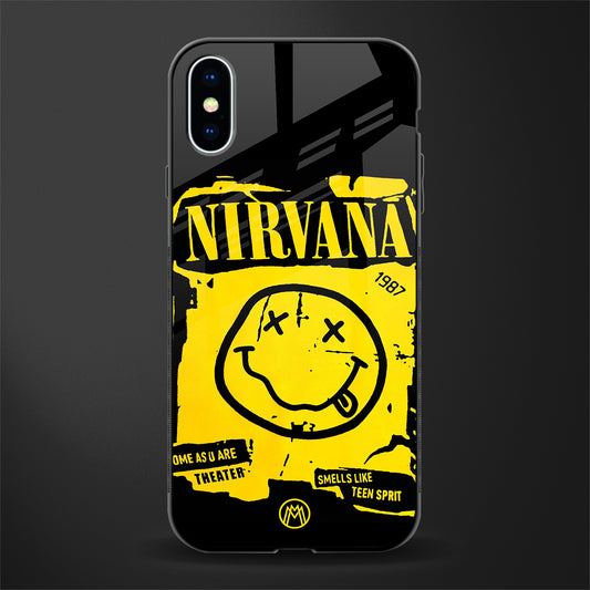 nirvana yellow glass case for iphone xs image
