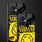 nirvana yellow back phone cover | glass case for oppo f21 pro 5g