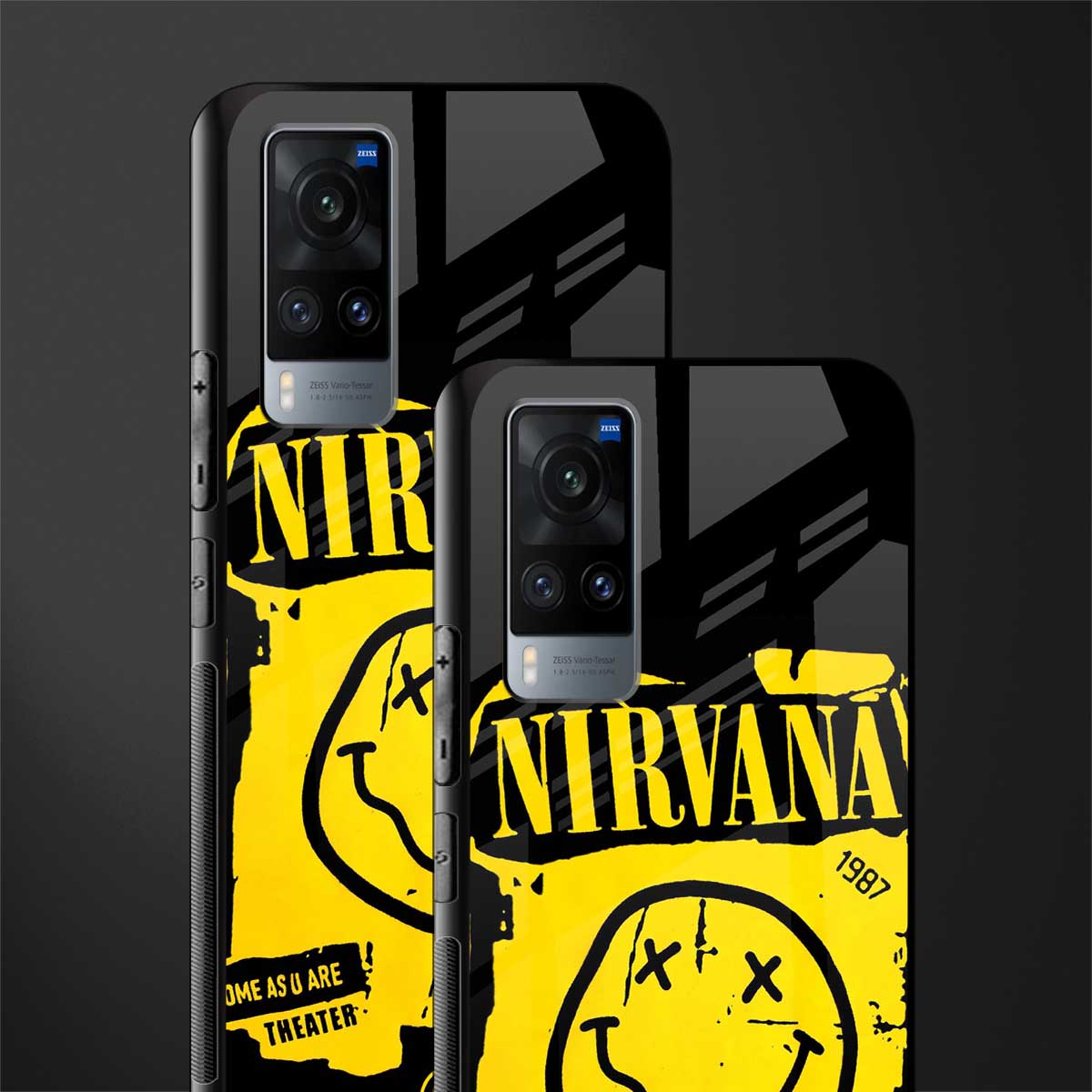 nirvana yellow glass case for vivo x60 image-2