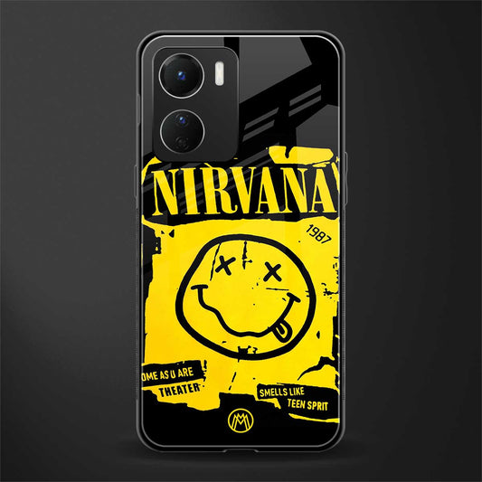 nirvana yellow back phone cover | glass case for vivo y16