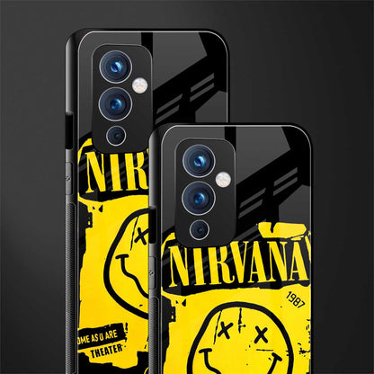 nirvana yellow back phone cover | glass case for oneplus 9