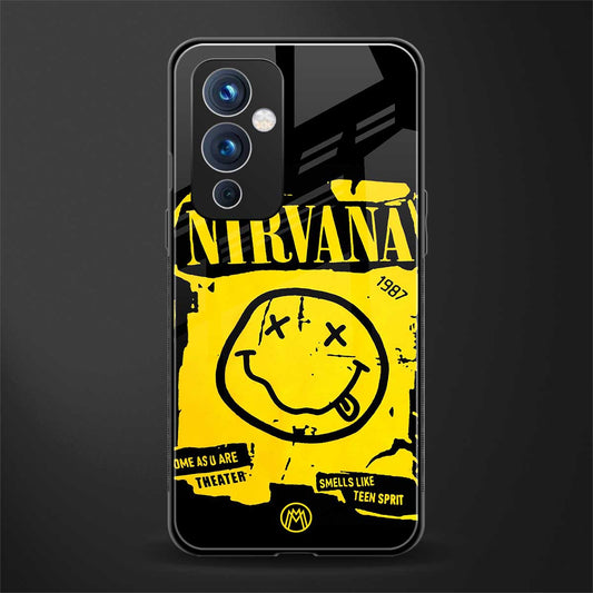 nirvana yellow back phone cover | glass case for oneplus 9