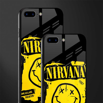 nirvana yellow glass case for iphone 8 plus image-2