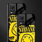 nirvana yellow back phone cover | glass case for vivo v21e 4g