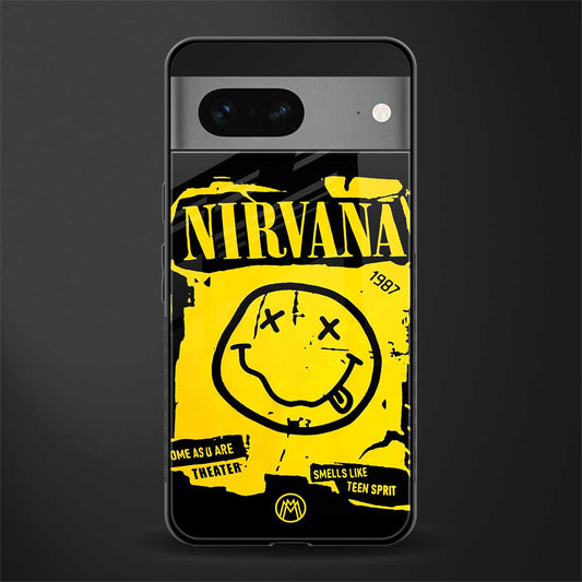 nirvana yellow back phone cover | glass case for google pixel 7