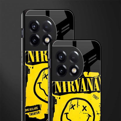 nirvana yellow back phone cover | glass case for oneplus 11r