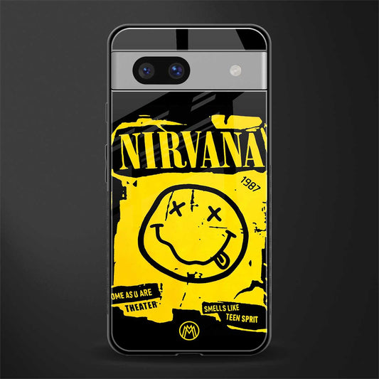nirvana yellow back phone cover | glass case for Google Pixel 7A