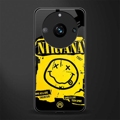 nirvana yellow back phone cover | glass case for realme 11 pro 5g