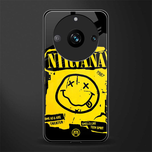 nirvana yellow back phone cover | glass case for realme 11 pro 5g