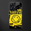 nirvana yellow back phone cover | glass case for realme c55