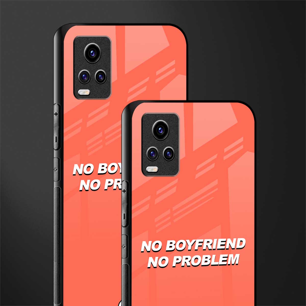 no boyfriend no problem back phone cover | glass case for vivo y73