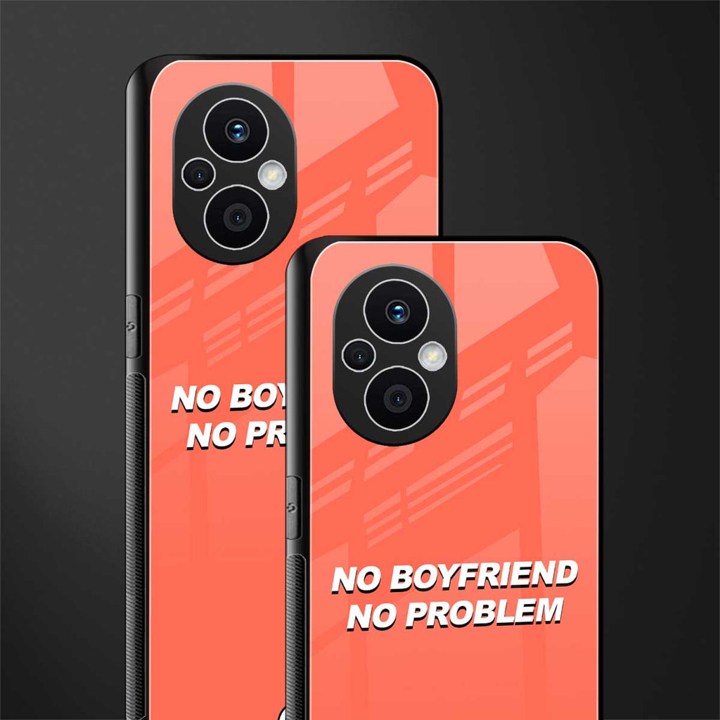 no boyfriend no problem back phone cover | glass case for oppo f21 pro 5g