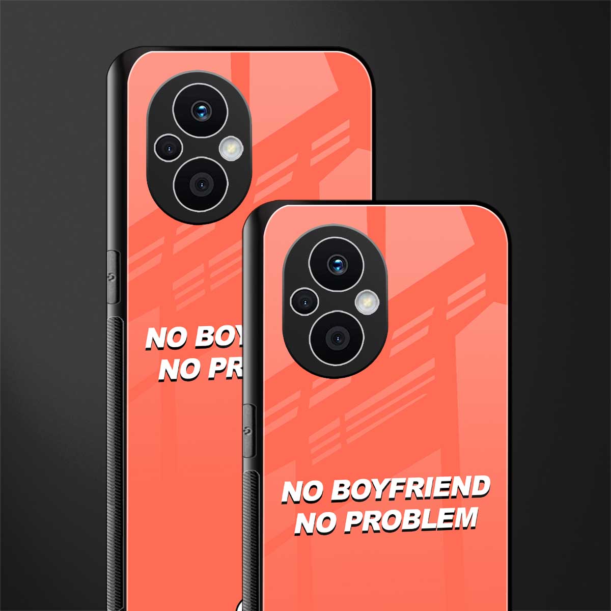 no boyfriend no problem back phone cover | glass case for oppo f21 pro 5g