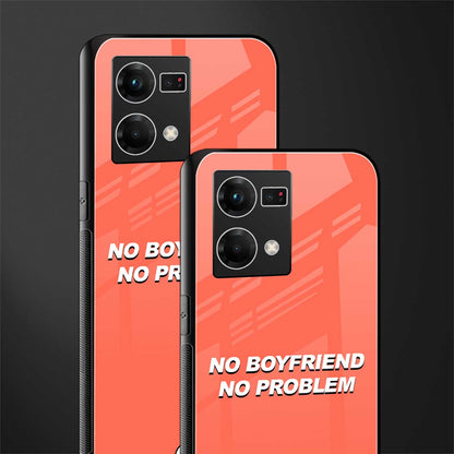 no boyfriend no problem back phone cover | glass case for oppo f21 pro 4g