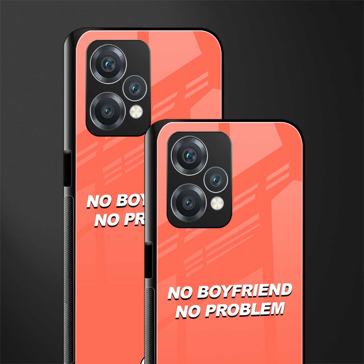 no boyfriend no problem back phone cover | glass case for oneplus nord ce 2 lite 5g