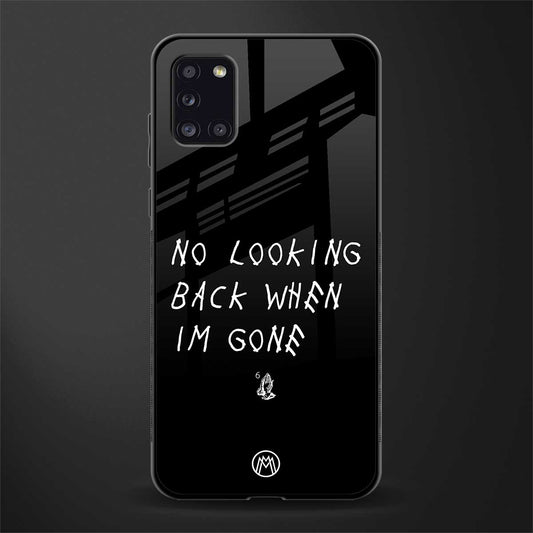 no looking back glass case for samsung galaxy a31 image