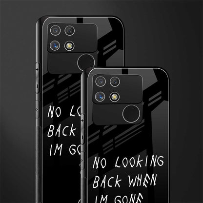 no looking back back phone cover | glass case for realme narzo 50a