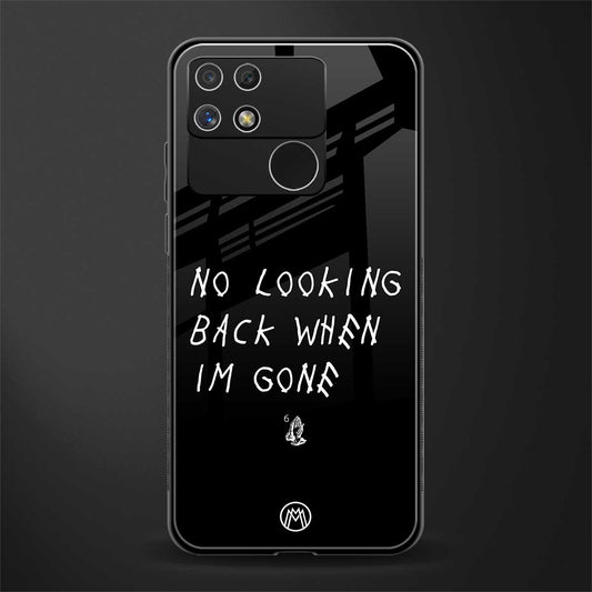 no looking back back phone cover | glass case for realme narzo 50a
