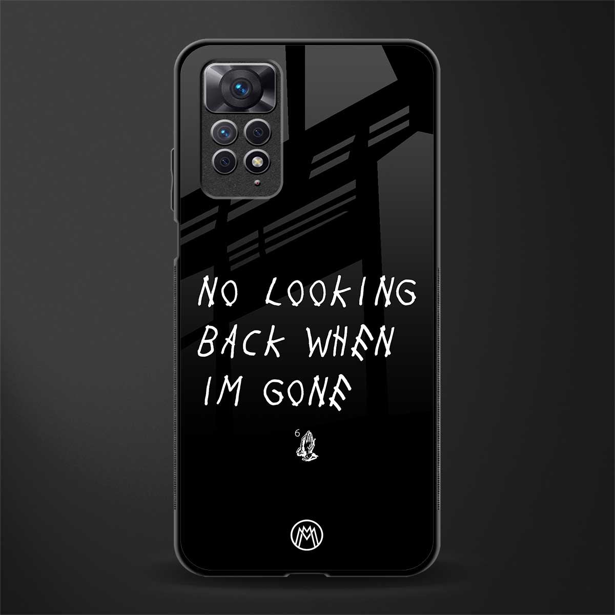 no looking back back phone cover | glass case for redmi note 11 pro plus 4g/5g