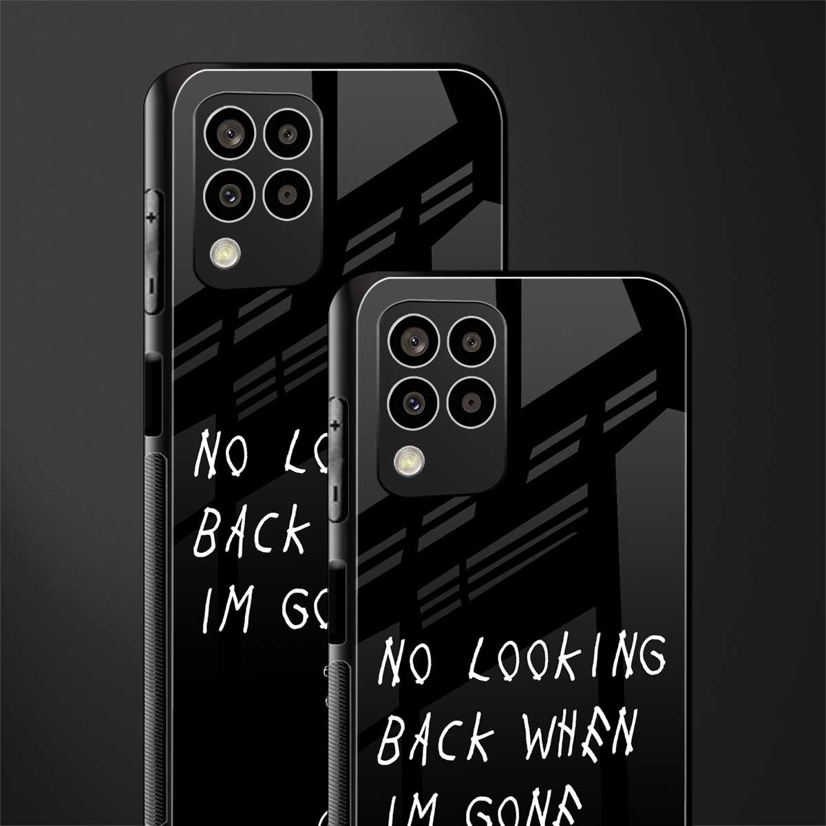 no looking back back phone cover | glass case for samsung galaxy m33 5g