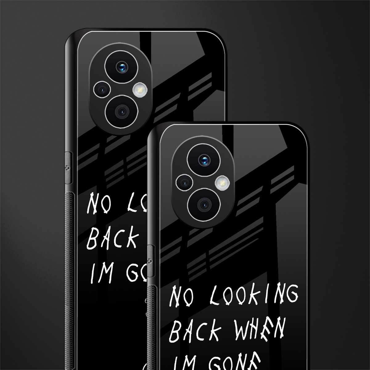 no looking back back phone cover | glass case for oppo f21 pro 5g