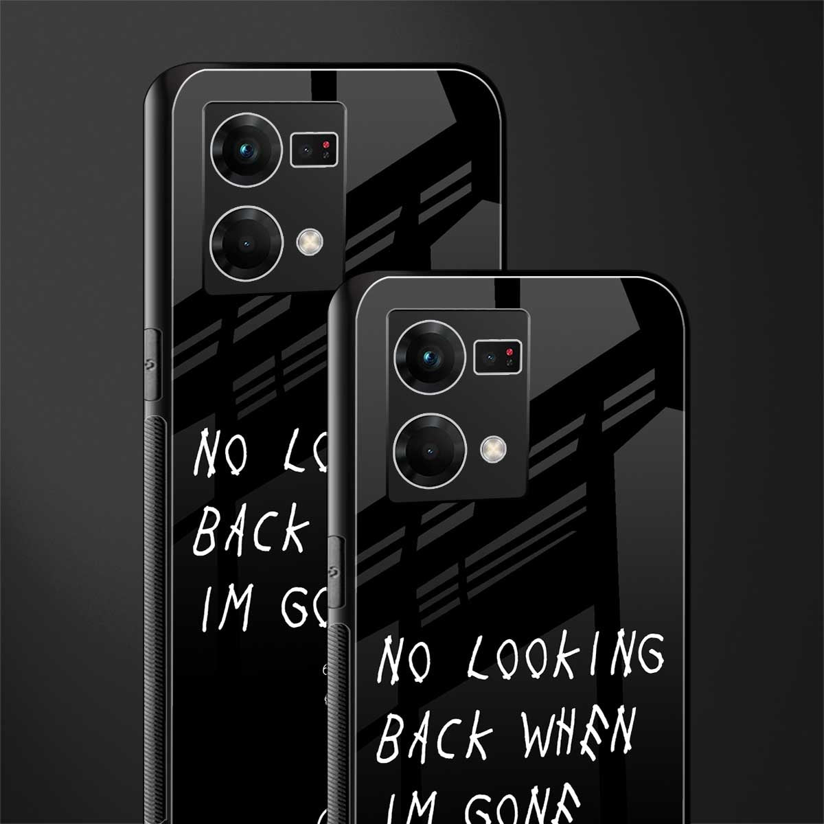 no looking back back phone cover | glass case for oppo f21 pro 4g