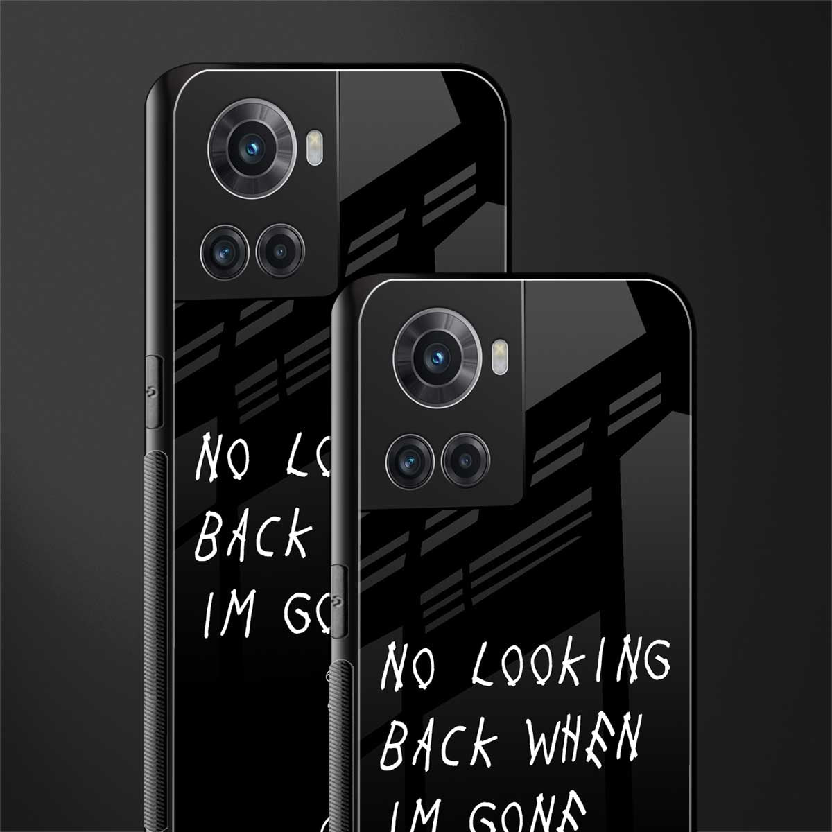 no looking back back phone cover | glass case for oneplus 10r 5g