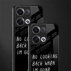 no looking back back phone cover | glass case for oppo reno 8 pro