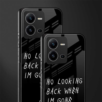 no looking back back phone cover | glass case for vivo v25-5g