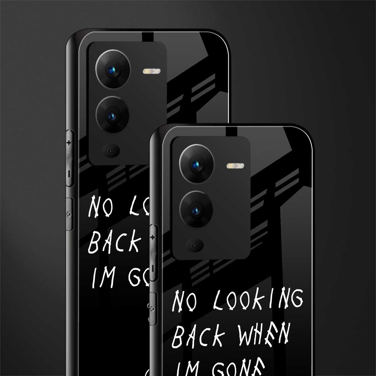 no looking back back phone cover | glass case for vivo v25 pro 5g