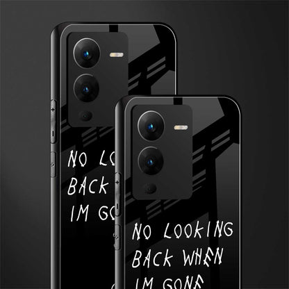 no looking back back phone cover | glass case for vivo v25 pro 5g