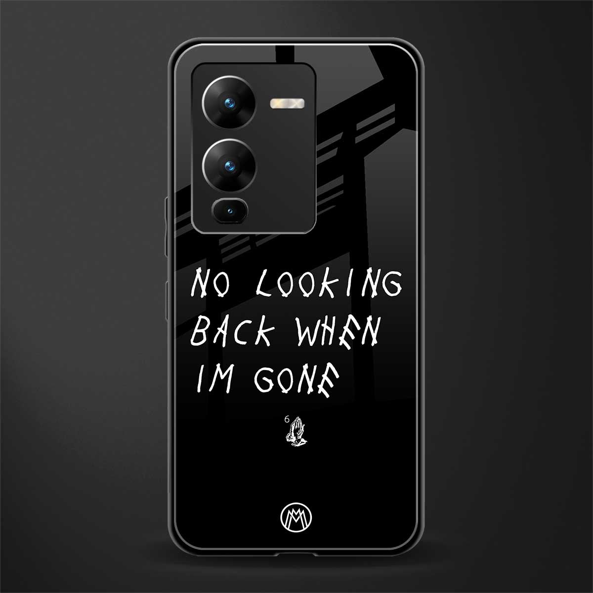 no looking back back phone cover | glass case for vivo v25 pro 5g