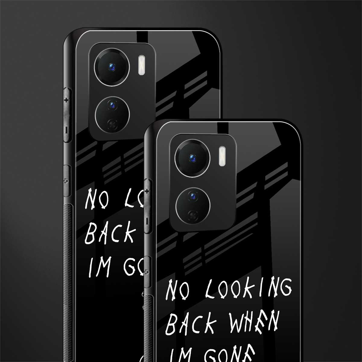 no looking back back phone cover | glass case for vivo y16