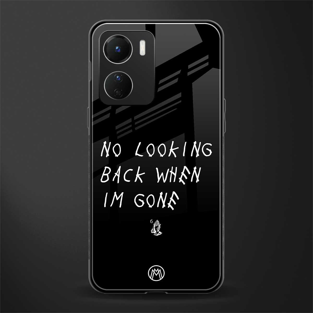 no looking back back phone cover | glass case for vivo y16