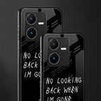 no looking back back phone cover | glass case for vivo y22