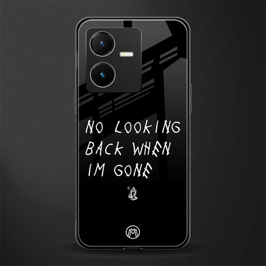 no looking back back phone cover | glass case for vivo y22