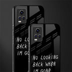 no looking back back phone cover | glass case for vivo v21e 4g