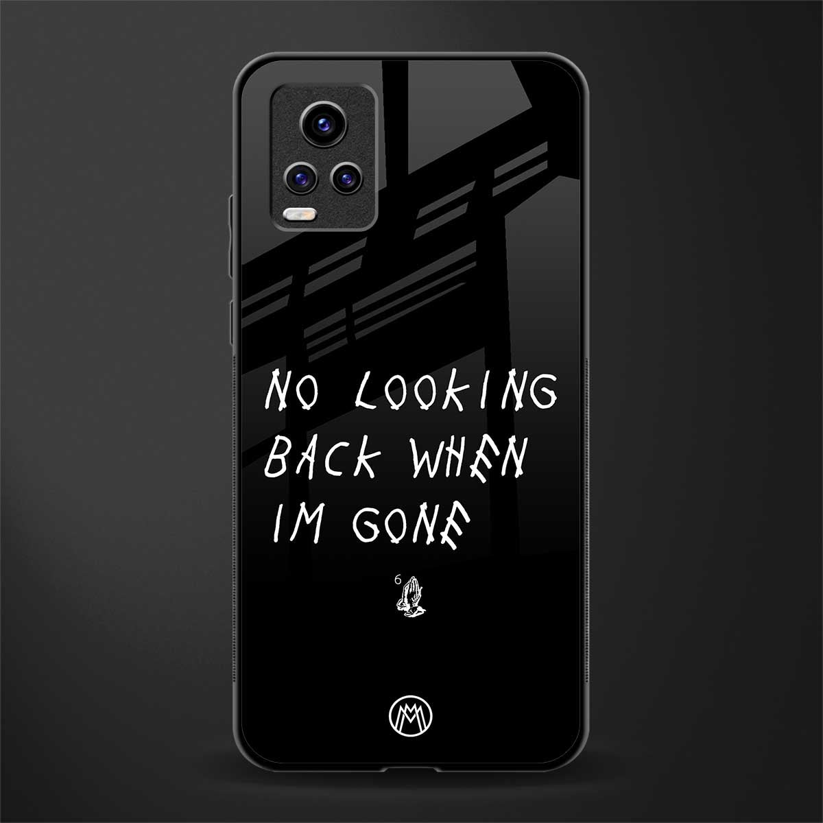 no looking back back phone cover | glass case for vivo v21e 4g