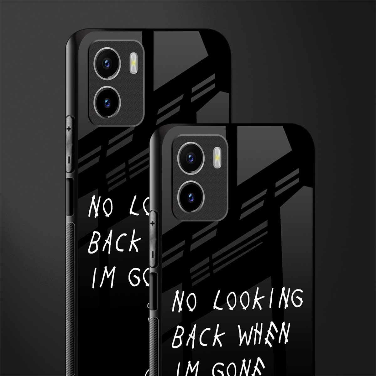 no looking back back phone cover | glass case for vivo y72