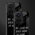 no looking back back phone cover | glass case for vivo t1 44w 4g