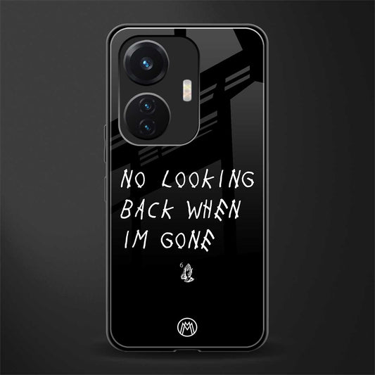 no looking back back phone cover | glass case for vivo t1 44w 4g